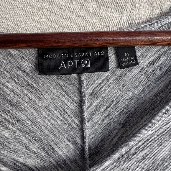 Apt. 9 Blouse Size M Gray Abstract Stripe Kimono Sleeve Lightweight Top - Picture 4 of 10